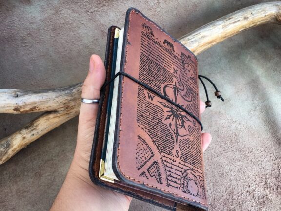 Marauder's Map Design Leather Notebook Cover