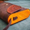 Wood and Leather Bag, Boho Style Bag, Mandala Shoulder Bag