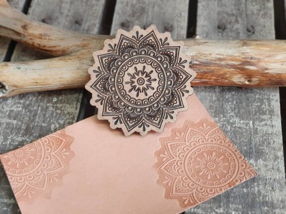 Mandala Wooden Stamp For Leather Crafting