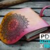 A6 Mandala Notebook Leather Cover, PDF Leather Pattern