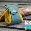 PDF Leather Pattern. Oak leaf Leather coin pouch