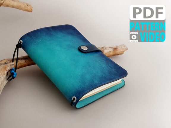 PDF Leather Pattern. Notebook Leather Cover A6 size