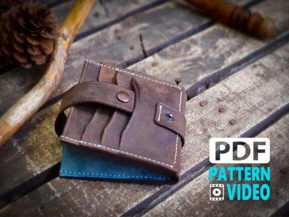 PDF Leather Pattern. Card Holder / Minimalist Leather Wallet Pattern