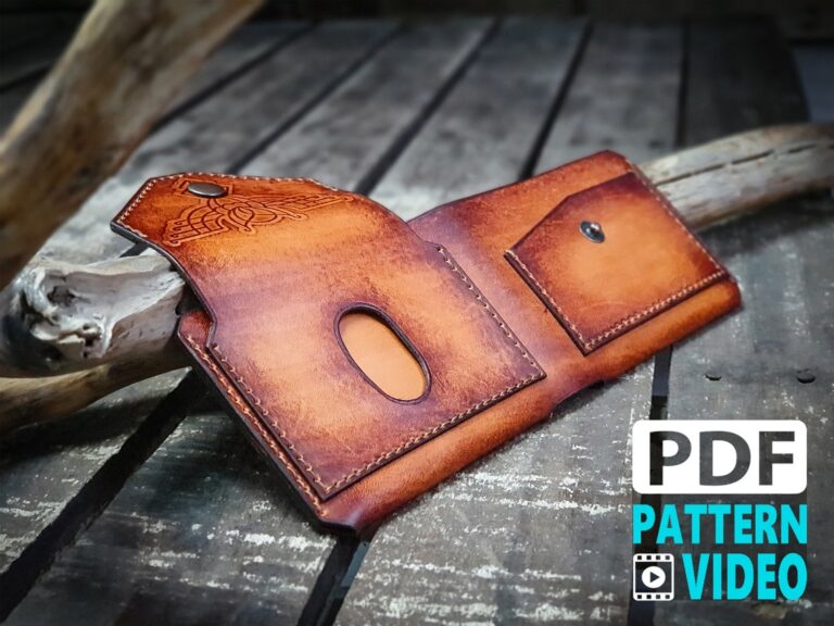 PDF Leather Pattern Wallet. Bi fold Card Wallet