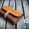PDF Leather Pattern for Double Leather Clutch