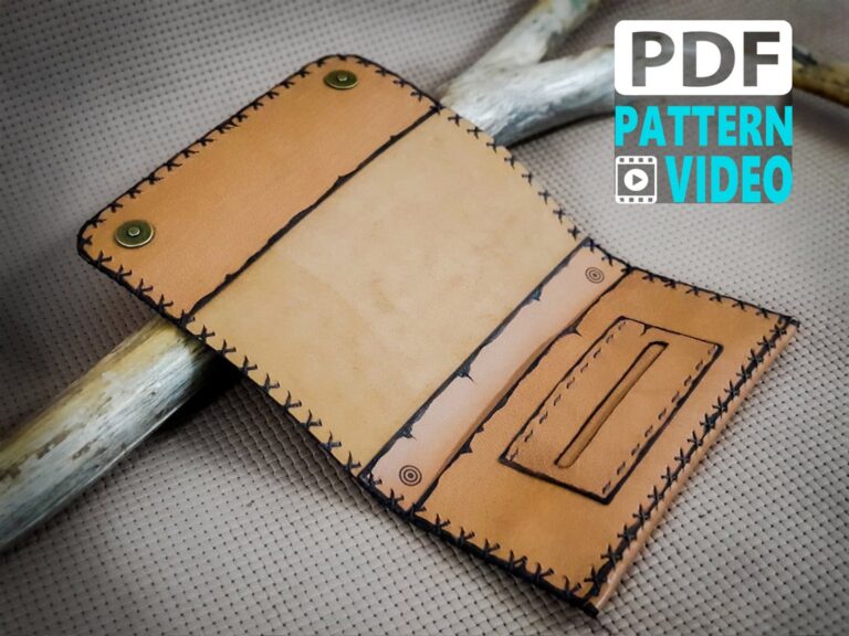 PDF Leather Pattern / Doublefolded Leather Tobacco Pouch