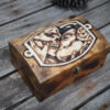 Wooden Box With Pyrography