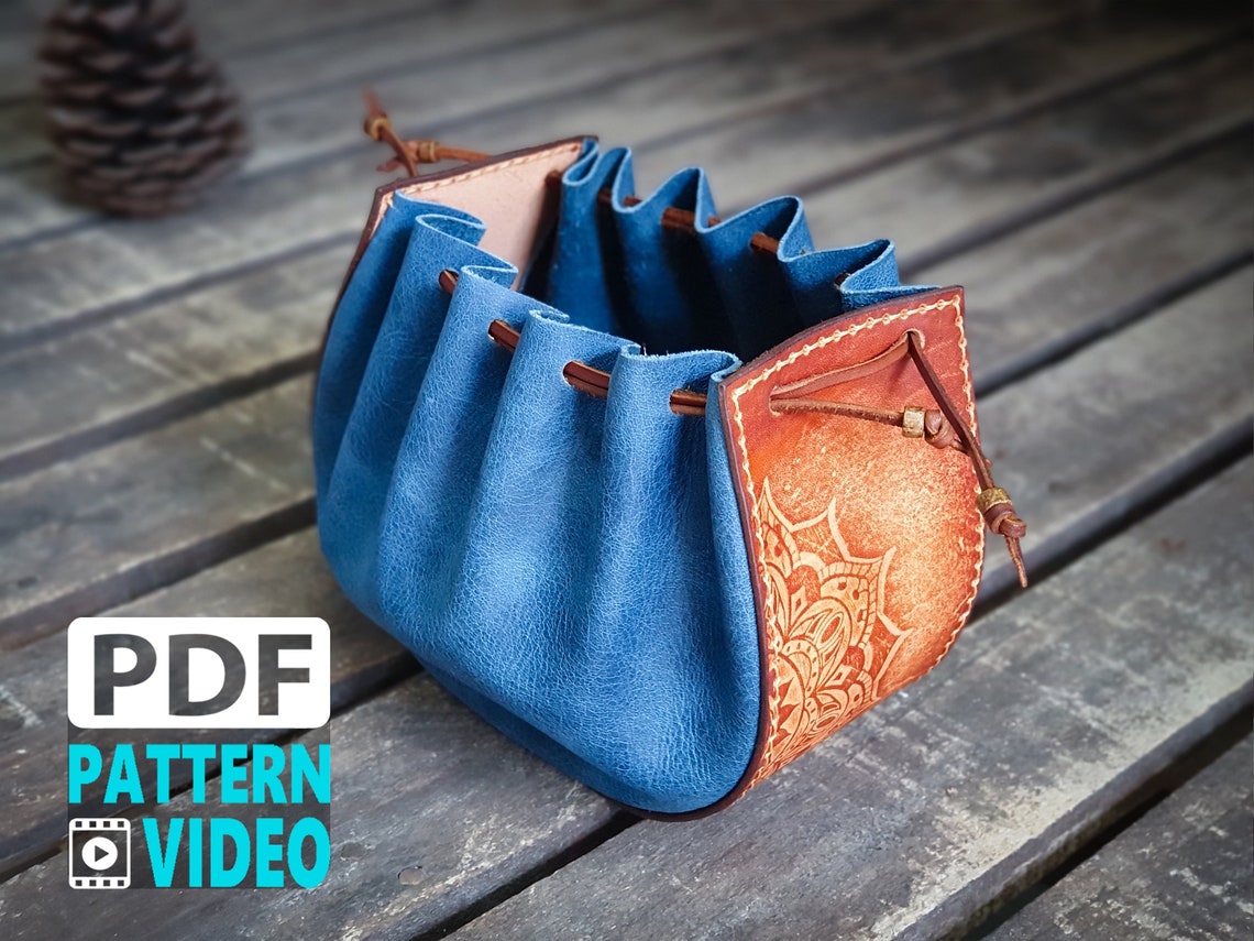 PDF Leather Pattern. Leather Pouch Backpack And Video