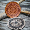 Mandala Wooden Stamp For Leather Crafting | 11 cm diameter