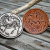 Unicorn Wooden Stamp For Leather Crafting | 8 cm diameter