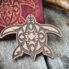 Turtle Wooden Stamp For Leather Crafting | Dimensions 8,5 cm x 6,5 cm