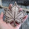 Leaf Wooden Stamp For Leather Crafting