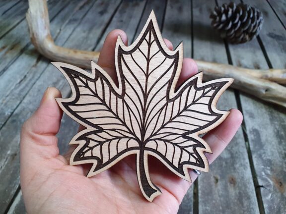 Leaf Wooden Stamp For Leather Crafting