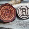 Letter Wooden Stamps For Leather Crafting | 3,5 cm diameter