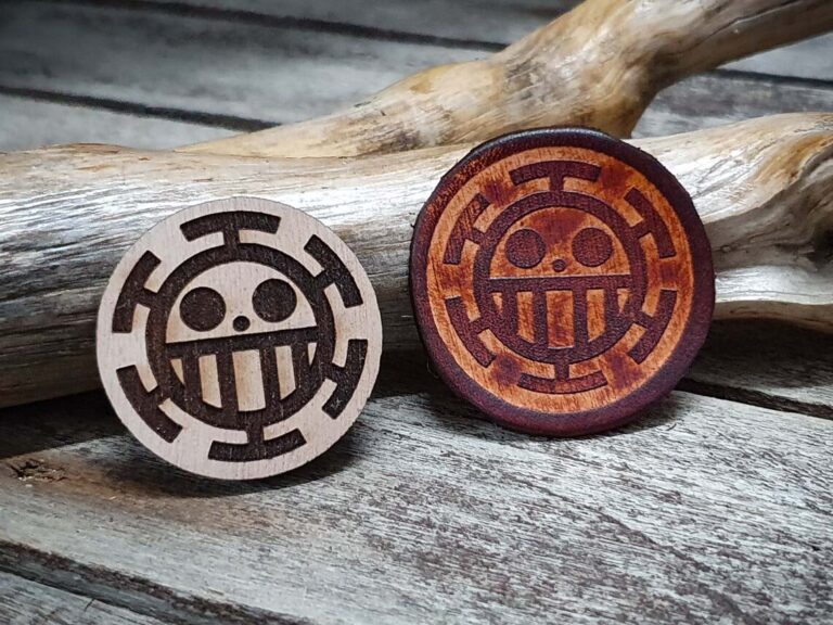 Pirate Symbol Wooden Stamp For Leather Crafting | 3,5 cm diameter