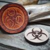 Biohazard Symbol Wooden Stamp For Leather Crafting | 3,5 cm diameter