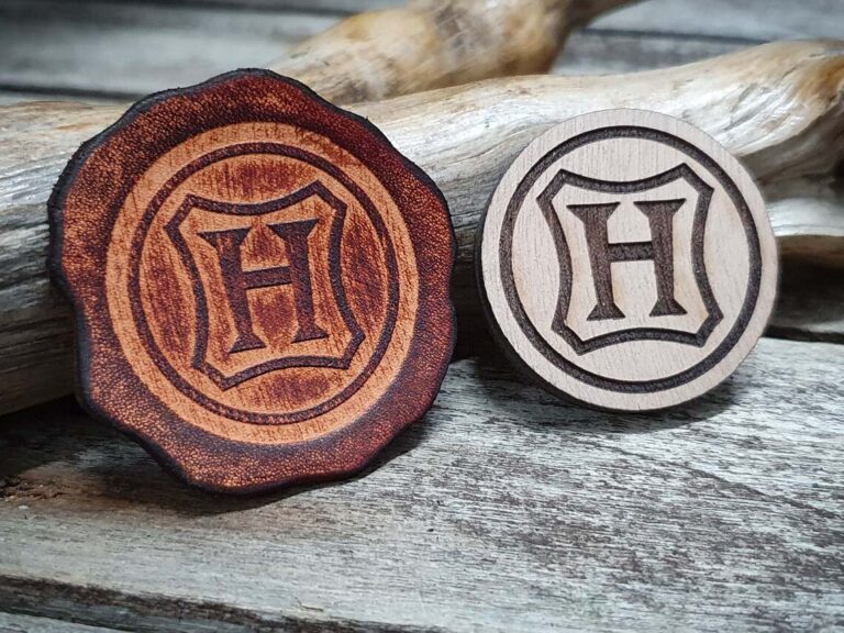 Letter Wooden Stamps For Leather Crafting | 3,5 cm diameter