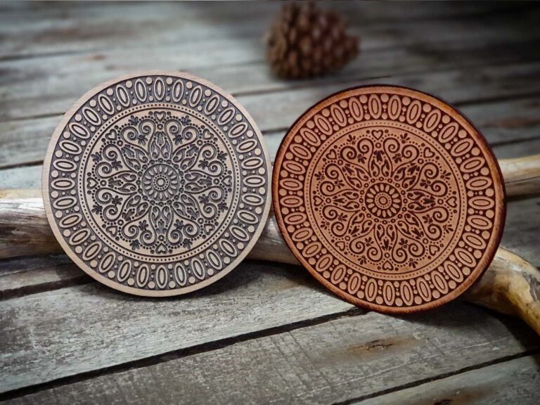 Round Wooden Stamp For Leather Crafting No2 | 11 cm diameter
