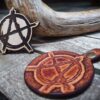 Anarchy Symbol Wooden Stamp For Leather Crafting | Dimensions 5 cm x 5 cm