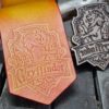 Lion Crest Wooden Stamp For Leather Crafting | Dimensions 10 cm x 8 cm