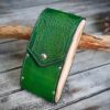 Green Wood and Leather Case