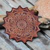 Leather Round Patch Mandala