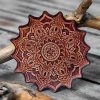 Leather Round Patch Mandala