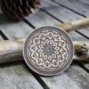 Small Round Wooden Stamp For Leather Crafting | 8 cm diameter