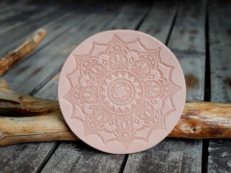 Leather Round Patch Mandala | 12 cm
