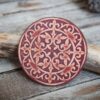 Leather Round Patch Cross / Mandala | 9,5 cm