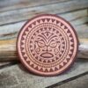 Leather Round Patch Polynesian Design | 9,5 cm
