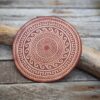 Leather Round Patch Greek Design | 11 cm
