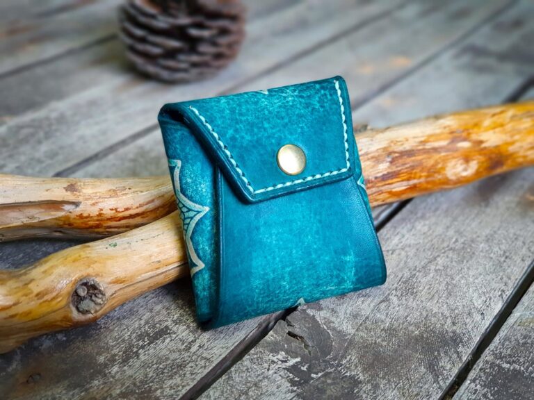 Pocket Size Leather Coin Wallet | Handmade Leather Coin Pouch