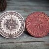 Nautical Compass Wooden Stamp For Leather Crafting