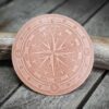 Leather Round Patch | Nautical Compass Rose