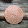 Leather Round Patch | Nautical Compass