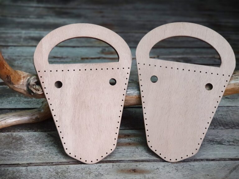 A Pair Of Wooden handles for bags, Plywood handles for tote bags