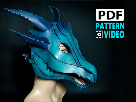 pdf leather dragon mask pattern