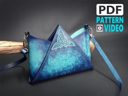 triangle bag leather pattern