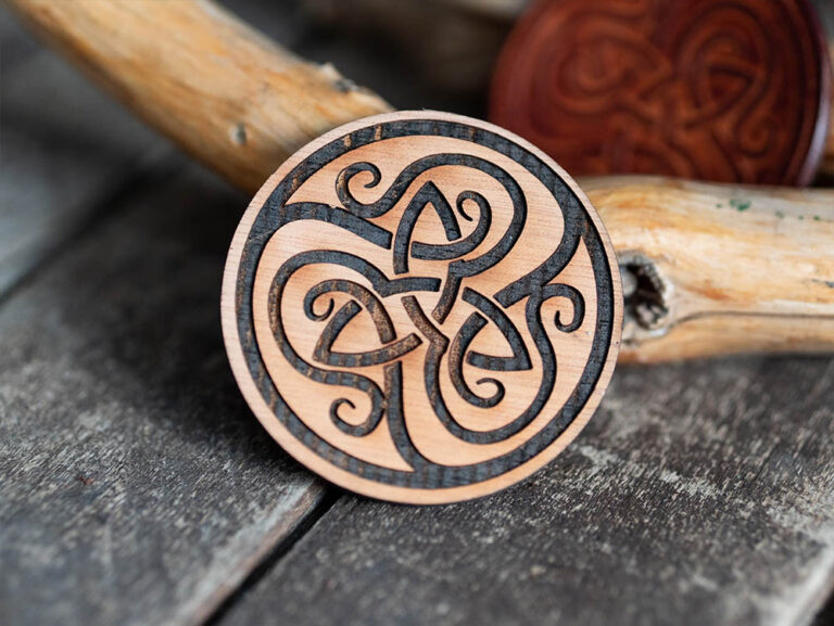 Celtic Trinity Knot Wooden Stamp for Leather Crafting