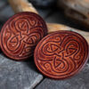 Leather Round Patch Celtic Trinity Knot