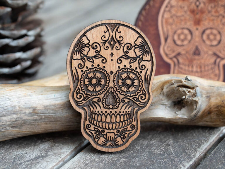 Day of The Dead Wooden Stamp
