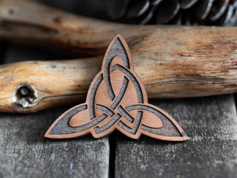 Celtic Triquetra Wooden Stamp for Leather Crafting
