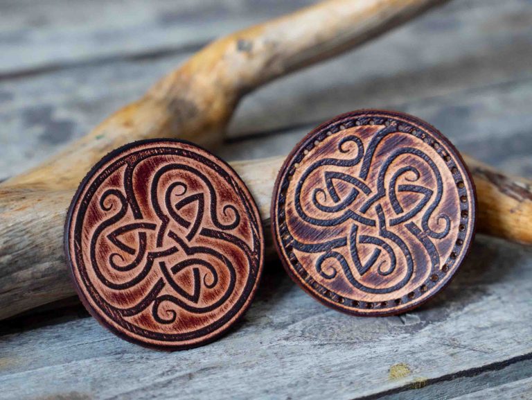 Celtic Trinity Knot leather patch