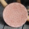 floral mandala leather patch