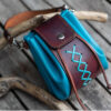 drawstring leather pouch