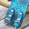 Snowflake Embossed Leather Cuff