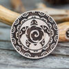 Tribal Turtle Round Design Wooden Stamp