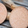 Leather Round Patch Vegvisir