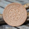 Leather Round Patch Vintage Floral Mandala